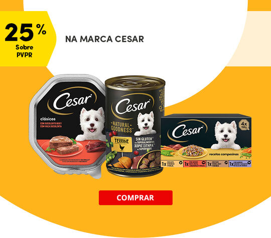 25% na marca Cesar